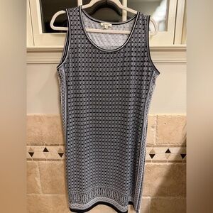 Max Studio Monochrome Geometric Midi Dress